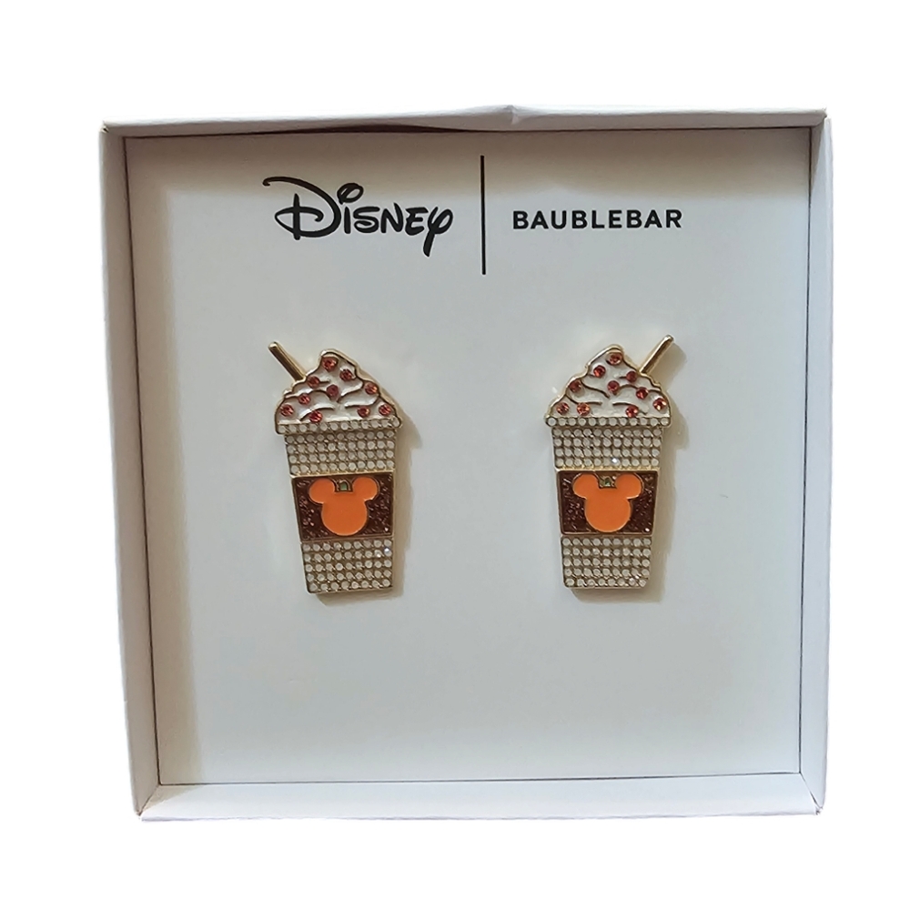 Disney x Baublebar Mickey Pumpkin Spice Latte Earrings - Picture 1 of 4